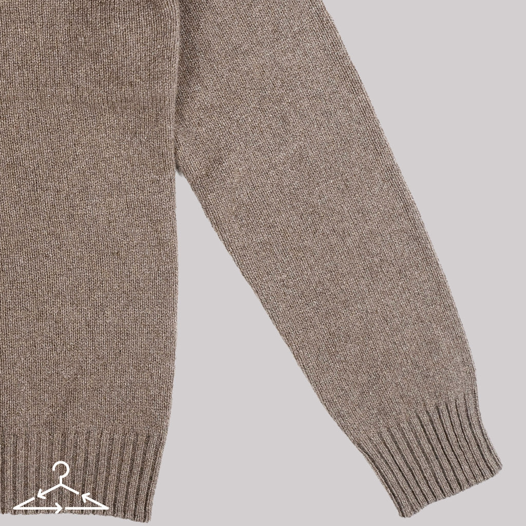 Brown Recycled Cashmere Pullover sleeve